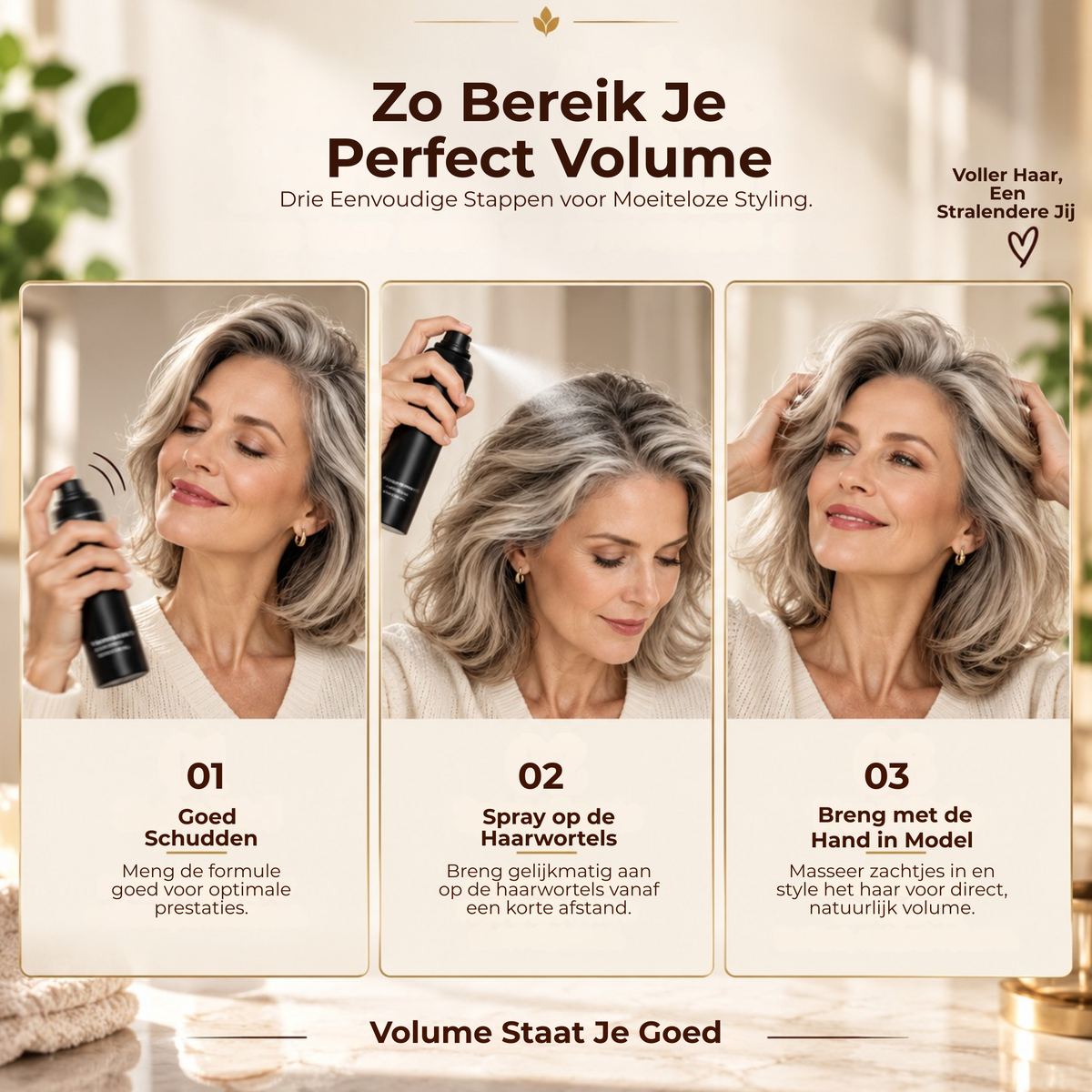 VolumeLift™ | Direct Meer Volume voor Fijn & Plat Haar