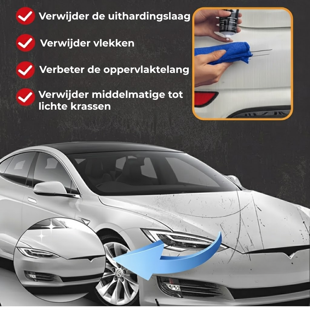ScratchAway™ | Zeg vaarwel tegen krassen en hallo tegen een glanzende lak!