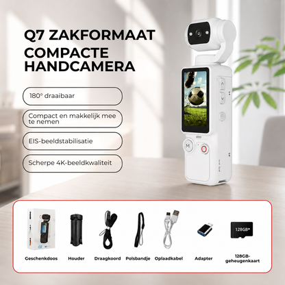 QMini™ 7 Smooth Gimbal MiniCam | Leg elk moment vloeiend vast in 4K – altijd en overal