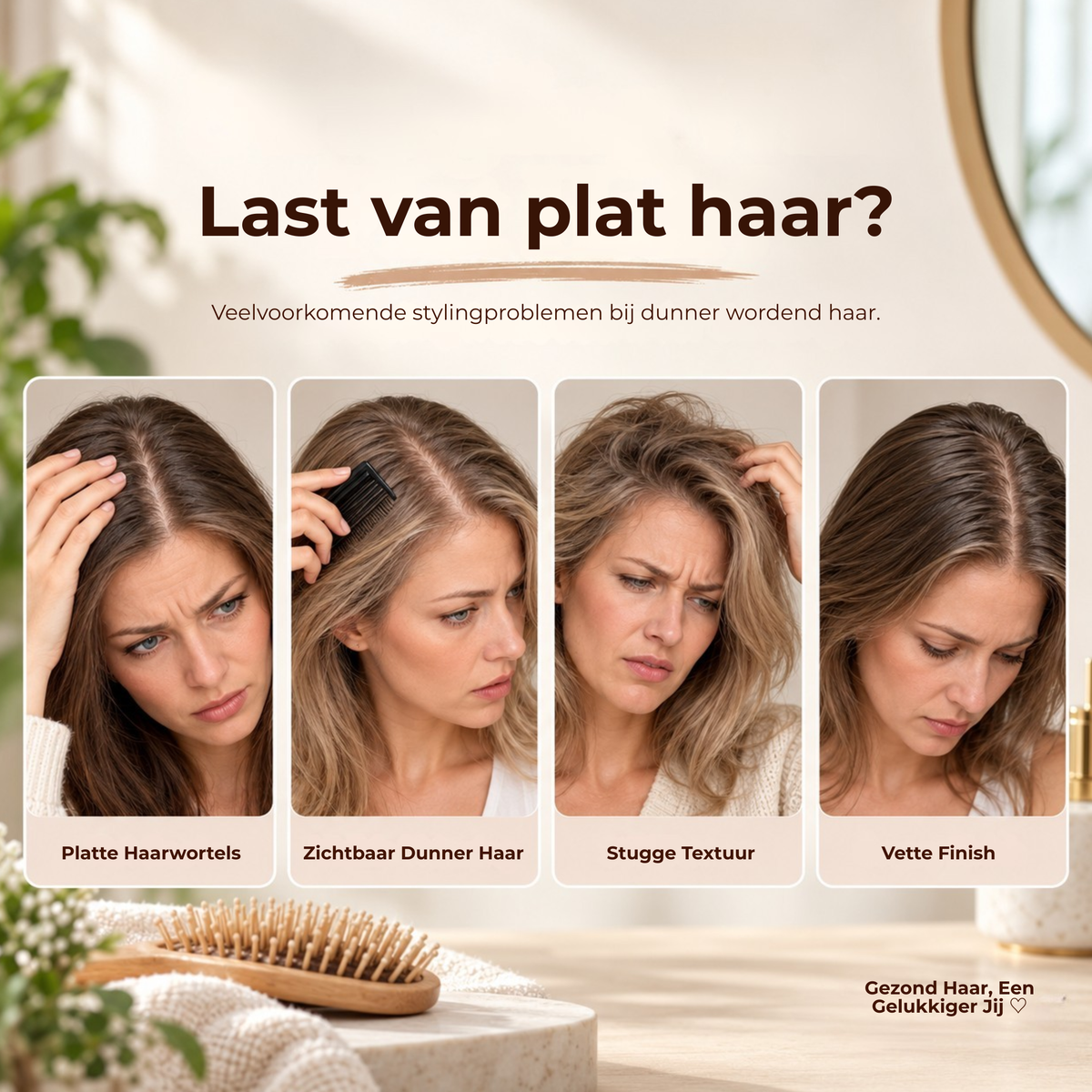 VolumeLift™ | Direct Meer Volume voor Fijn & Plat Haar