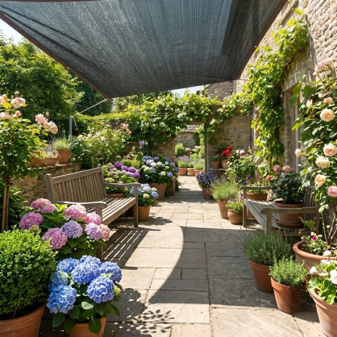 SunShield™ | Flexibele UV-bescherming voor tuinen, terrassen, kassen en meer