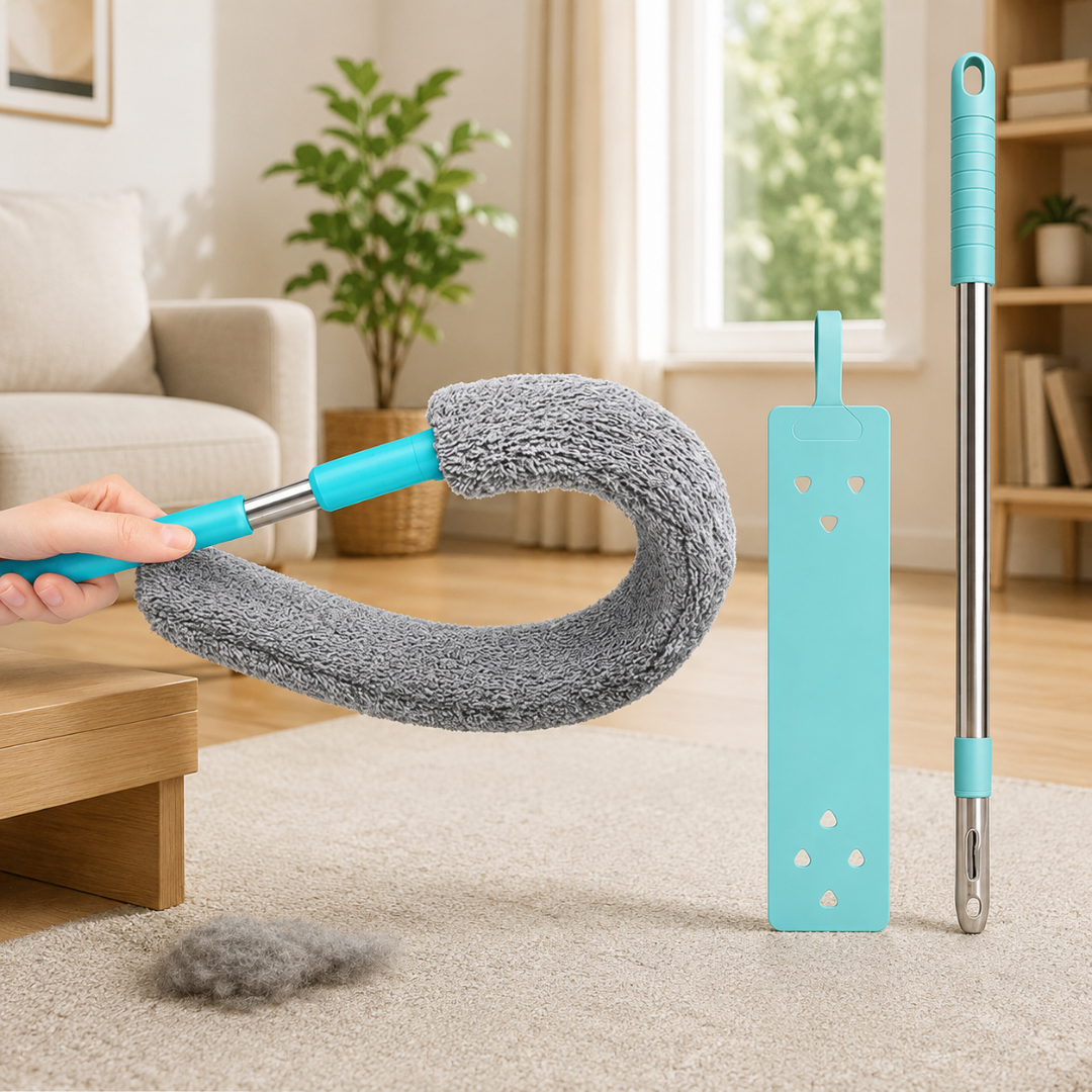 DustGlide Pro™ | Elke verborgen hoek schoonmaken zonder te bukken of meubels te verplaatsen