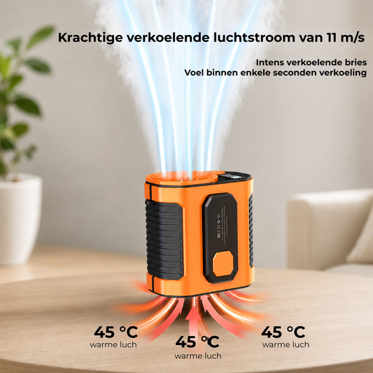 TurboBreeze™ | Versla de hitte, waar je ook bent — direct handsfree verkoeling