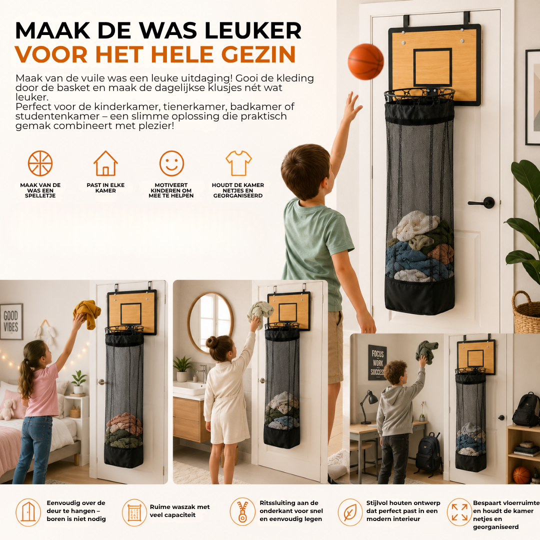 DunkHoop™ | Maak van opruimen een spel en houd de vloer vrij