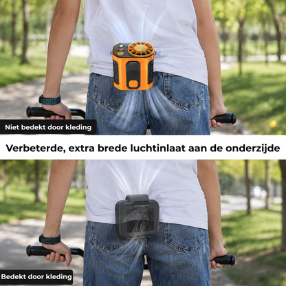 TurboBreeze™ | Versla de hitte, waar je ook bent — direct handsfree verkoeling
