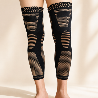 KneeLock Pro™ | Lange compressiekniebandage met antislipgrip