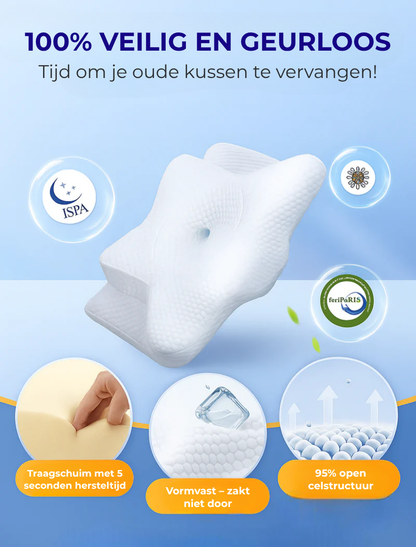 CalmAura™ Pillow | Ergonomisch traagschuimkussen voor nek- en schouderondersteuning