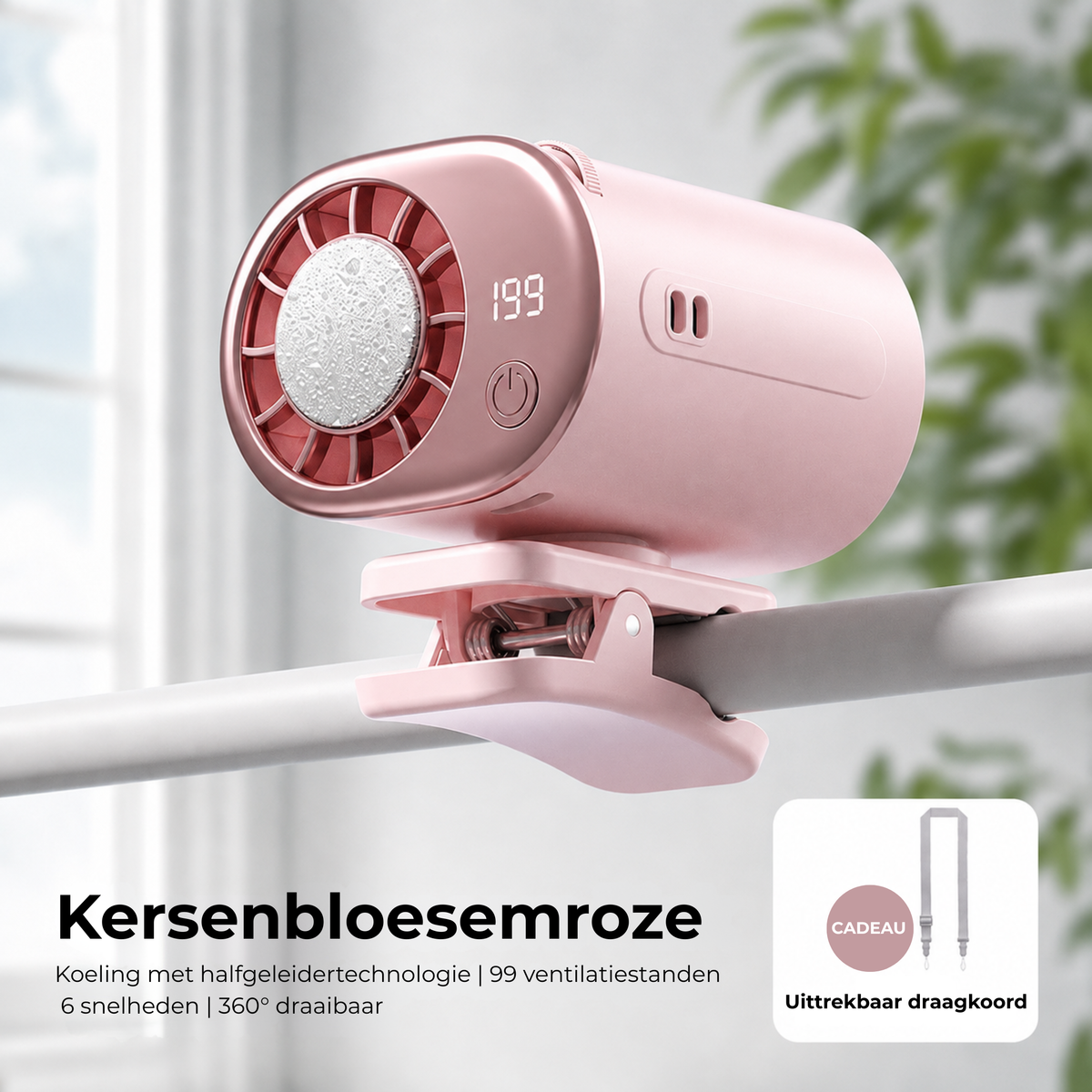 BreezeClip™ | Versla de hitte overal met krachtige draadloze verkoeling