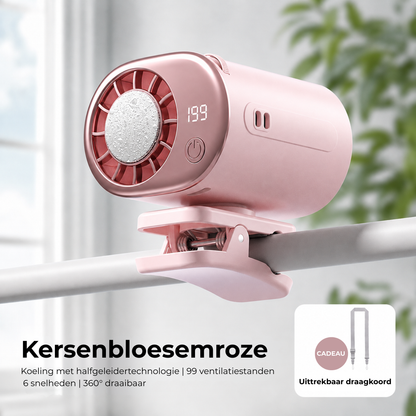 BreezeClip™ | Versla de hitte overal met krachtige draadloze verkoeling