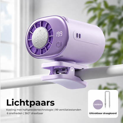 BreezeClip™ | Versla de hitte overal met krachtige draadloze verkoeling