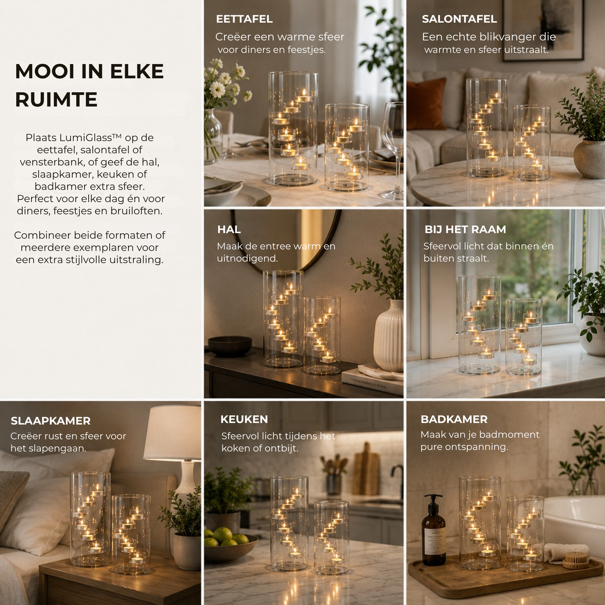 LumiGlass™ | Maak van gewone theelichtjes een prachtige zwevende gloed