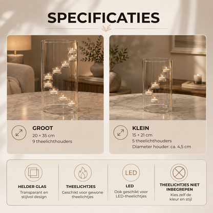 LumiGlass™ | Maak van gewone theelichtjes een prachtige zwevende gloed